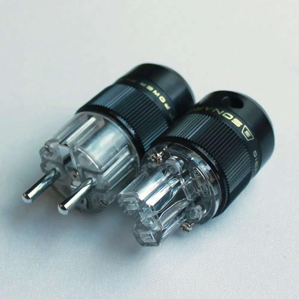 SONARQUEST High End родием EUR Schuko EU Мощность Plug& IEC разъем SE-PE(T