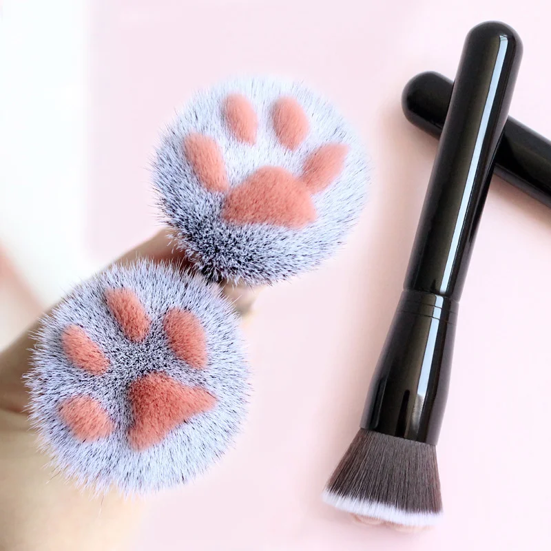 

Cat Claw Paw Makeup Brush Cute Foundation Brush Long Lasting Concealer Blush Birch Handle Beauty Tool Makeup Brushes