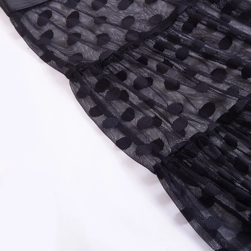 Women Bikini Cover Up Swimwear Sheer Mesh Skirt Beach Maxi Wrap Long Skirt Whit Black