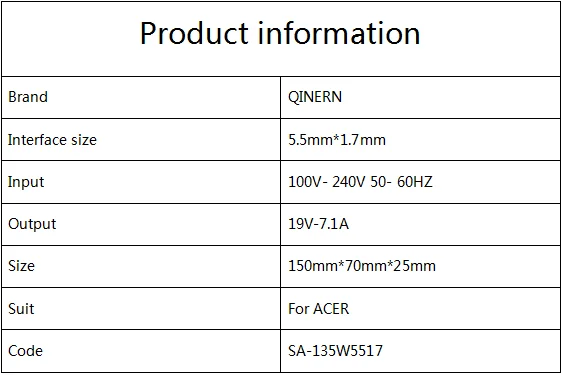 Original 19V 7.1A 135W laptop AC adapter charger For ACER Aspire V17 Nitro 5 np515-52 pa-1131-16 ADP-135KB VX5 VN7-792G-59CL