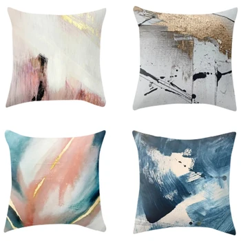 

Pillow Case Abstract Painting Series Printing Pillowcase Square Decorative Pillowcase 4Pcs