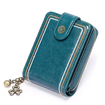 

Anti-Theft Card Bag Women's 2020 New Style Card Holder Women's Leather Multi-functional Multi Card Bit Calf Leather Card Holder