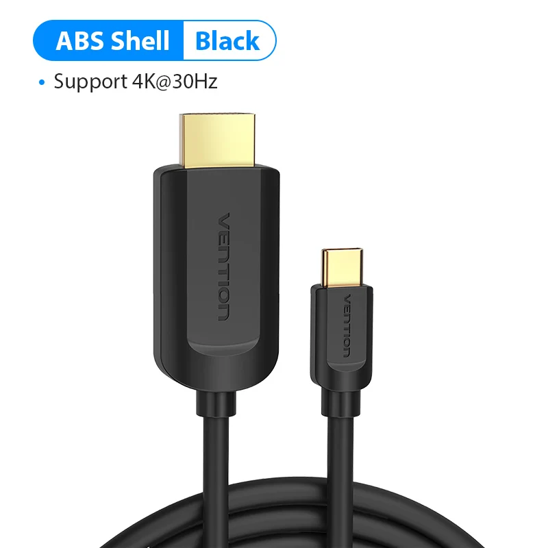 Vention USB C к HDMI 4K 60 Гц Тип C к HDMI кабель HDMI адаптер Thunderbolt 3 для huawei mate 30 Pro MacBook Pro воздушный iPad Pro 2 м - Цвет: ABS Shell CGU