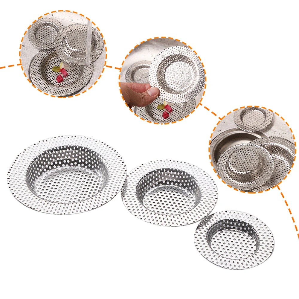 Sink Strainer Shower Sewer Outfall Anti-blocking Floor Drain Hair Stopper Catcher Kitchen Accessories Bathroom Accessories