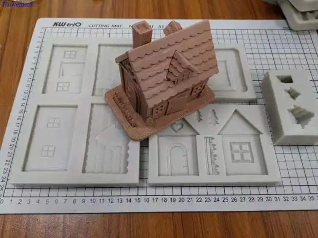 Рождественский дом силиконовая форма для кексиков форма DIY для сахара, Шоколада Плесень инструмент для украшения тортов инструменты для выпечки тортов украшения тортов