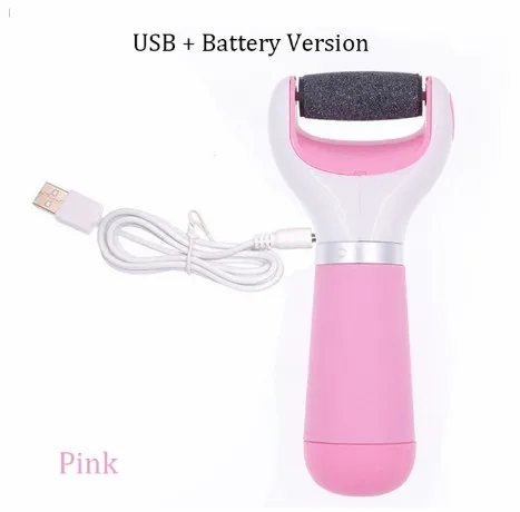 usb pink battery Электрическая машинка для ухода за ногами, для удаления омертвевшей кутикулы и кожи ног, инструменты для ухода за педикюром, инструмент для шлифования ног, пилка для кожи - Цвет: usb pink battery
