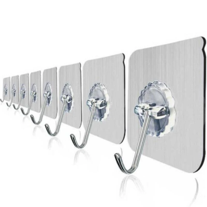 

4Pcs Strong Transparent Wall Hanger Rack Suction Cup Heavy Load Sucker Adhesive Hooks Space Saver Waterproof Bathroom Accessory