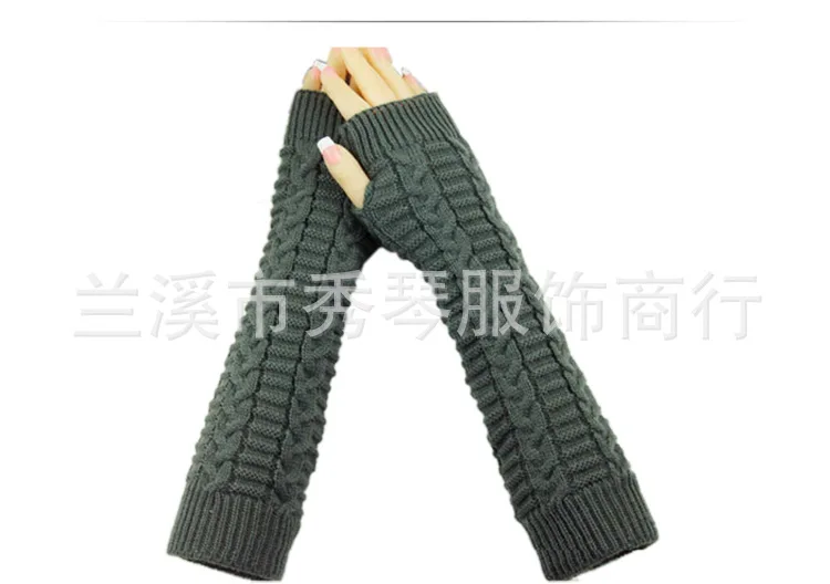 Korean-style Arm Covers Knitted Knitting Wool Gloves Casual Versatile New Style Knit Wristlet