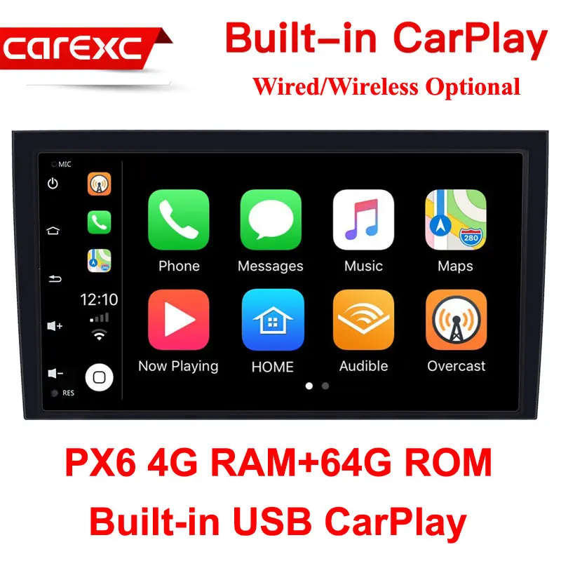 PX6 64G ROM Carecc 8 дюймов 2 din Android 9,0 автомобильный радио мультимедиа для Audi A4 B6 B7 S4 B7 B6 RS4 B7 сиденье Exeo 2002-2008 gps Навигация стерео - Цвет: PX6 64G ROM
