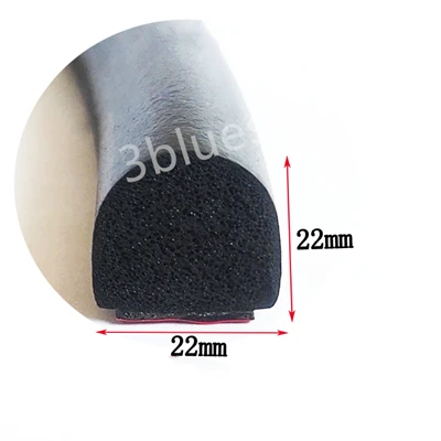 Rodada D Isolamento Bar Strip 3mm - 38mm Grosso Preto