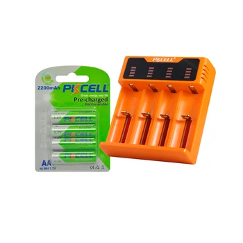 

4Pcs 1.2V 2200mAh LSD 2A Pre-charged Batteries +4slot LED Screen nimh nocd liion sc c 3.6v 1.2 v rechargeable battery charg