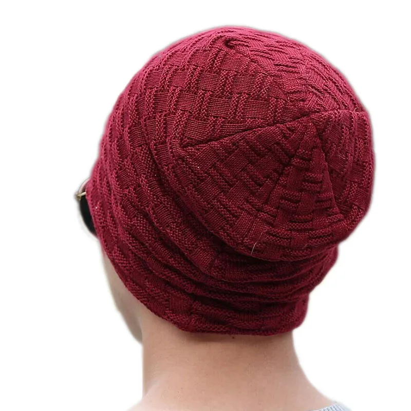 Новая модная этикетка для одежды Skullies Beanies мужские зимние плюс бархатные толстые шляпы теплые трикотажные шапки для мужчин капот высокого качества