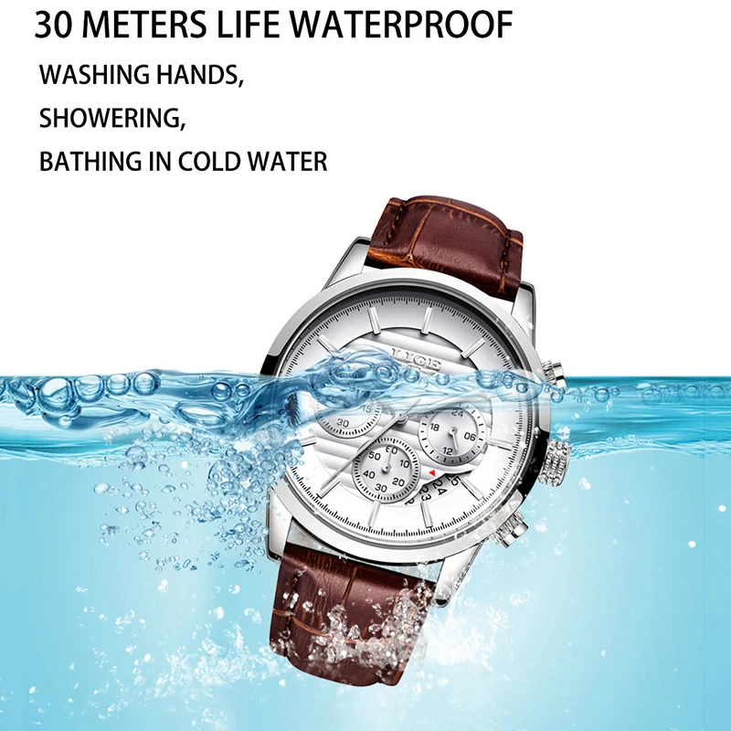 

New 2020 Watch Men LIGE Fashion Sport Quartz Clock Mens Watches Brand Luxury Leather Business Waterproof Watch Relogio Masculino