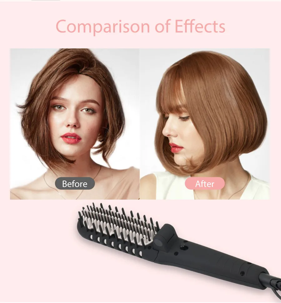 HairDiva Волшебная Складная Ионная Щетка для волос портативная электрическая расческа для выпрямления волос путешествия выпрямитель для волос анти ожоги в черном цвете