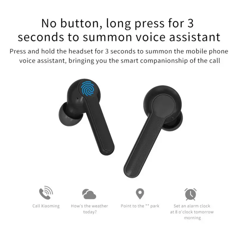 TWS Bluetooth 5,0 наушники длинные Срок службы батареи спортивные наушники эргономичный наушники с зарядный чехол