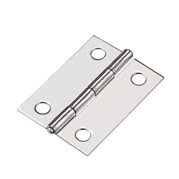 

uxcell 1.5" Hinge Silver Door Closet Hinges Fittings Brushed Chrome Plain 12pcs