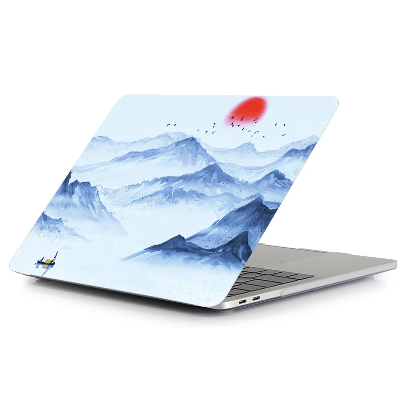 Pintura a Tinta Case do Portátil para Macbook Barra de Toque Dura para Macbook Retina 12 13 15 16 Polegada Capa 13.3 15.4 Funda Mtt Pro ar 11 - Imagem 4