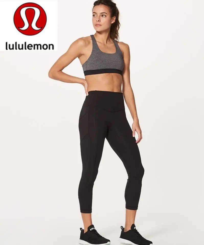 

Lululemon- Pocket Solid Sport Pants High Waist Sport Leggings Fitness Women Leggings Training Running Sportswear