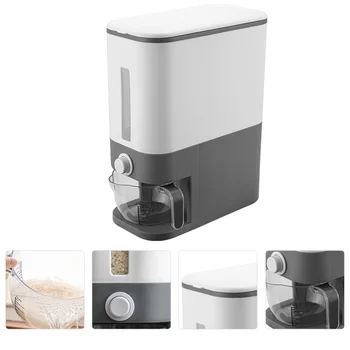 

1pc Automatic Rice Bucket Storage Container Rice Bin for Grain Storage Food Containing Kitchen