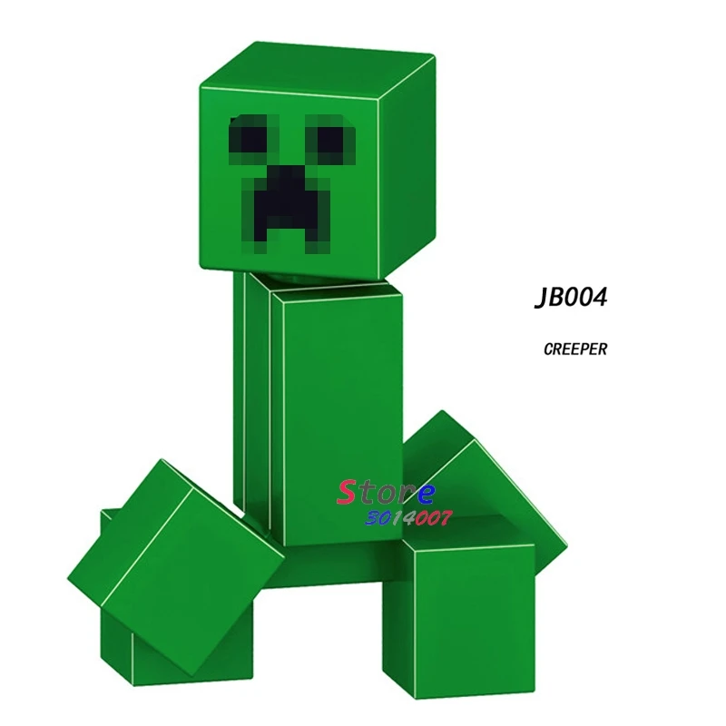 JB004 Одиночные строительные блоки мультфильм человек паук деревенский медведь лошадь звуковые пузыри DIY игрушки для детей - Цвет: JB004