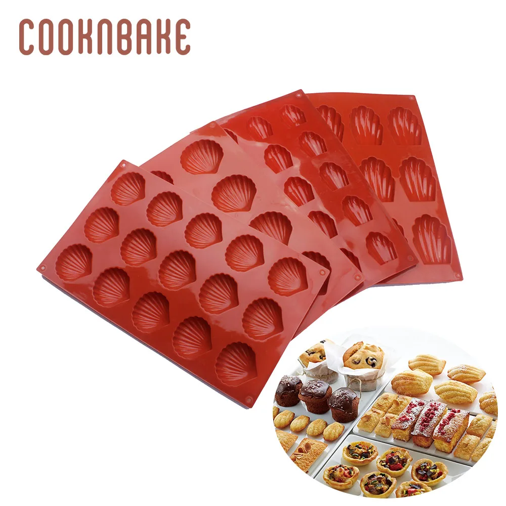 COOKNBAKE, силиконовая форма Мадлен, форма в виде ракушки, форма для шоколадной клейкой помадки, форма для печенья, печенья, торта, формы для выпечки, форма для украшения торта