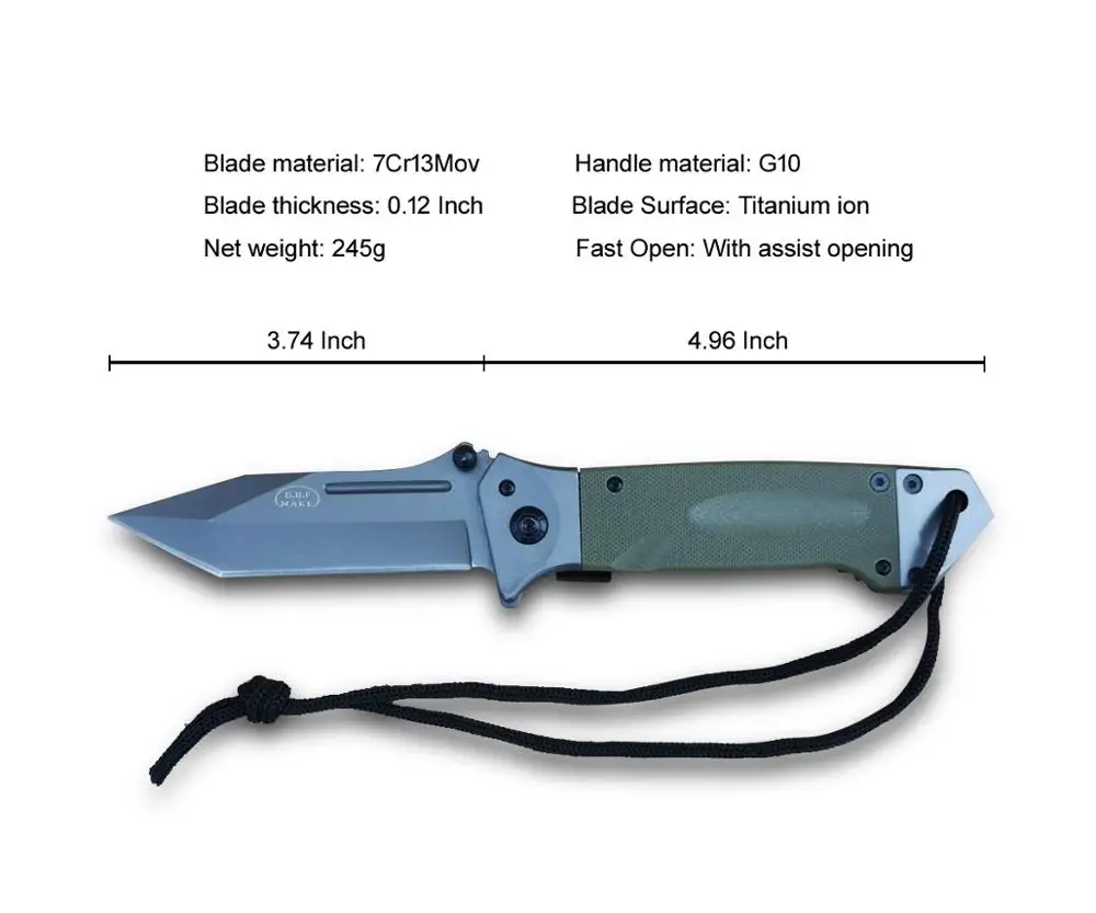 Складной нож, тактический карманный нож для выживания, быстрое открытие G10, ручка 7Cr13Mov для работы, туризма, защиты, отдыха на природе, рыбалки