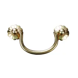 Poignée de porte en métal poli or, style chinois rétro minimaliste, accessoires de luxe pour salle de voiture OC50MB 