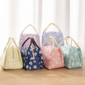 

Insulation Lunch Bag Portable Multifunctional Daisy Floral Print Thermal Bags For Work Travel Women Men Insulated Bag Lunch Box