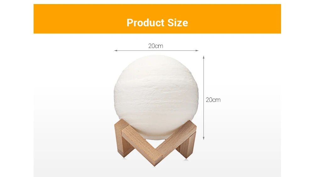 3D Printing Planet Light Night Lamp Remote Control for Bedroom Office