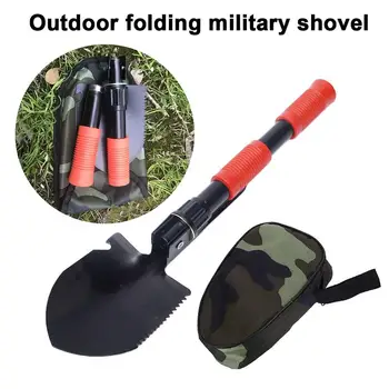 

Multifunctional Shovel Portable Practical Black Red Medium Carbon Steel Tree Planting Camping Outdoors Equipment Travel