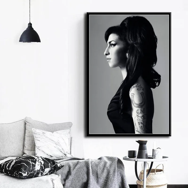 Amy Winehouse музыкальный певец звезда поп-арт, живопись высокого качества Холст плакат настенный домашний Декор без рамки o441