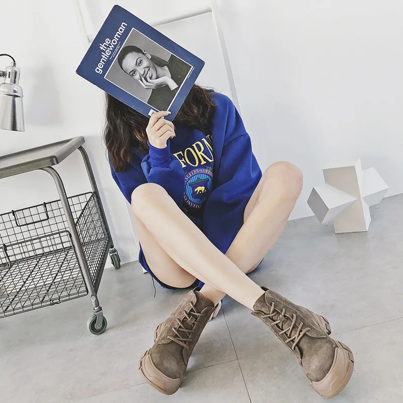 

Martin Boots Women's 2019 New Style Single Boots INS Shoes Autumn And Winter Short Boots Women's British-Style Versatile Korean-