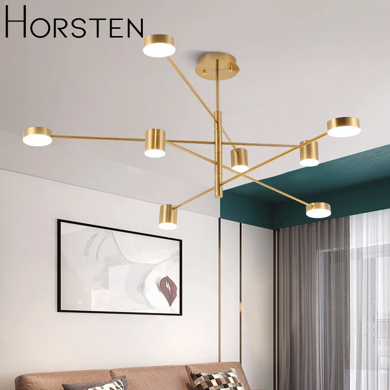 Nordic Modern Chandelier Lights Gold Black Chandeliers Art Decoration Hanging Lamp For Bar Dining Restaurant Light Fixture | Лампы и