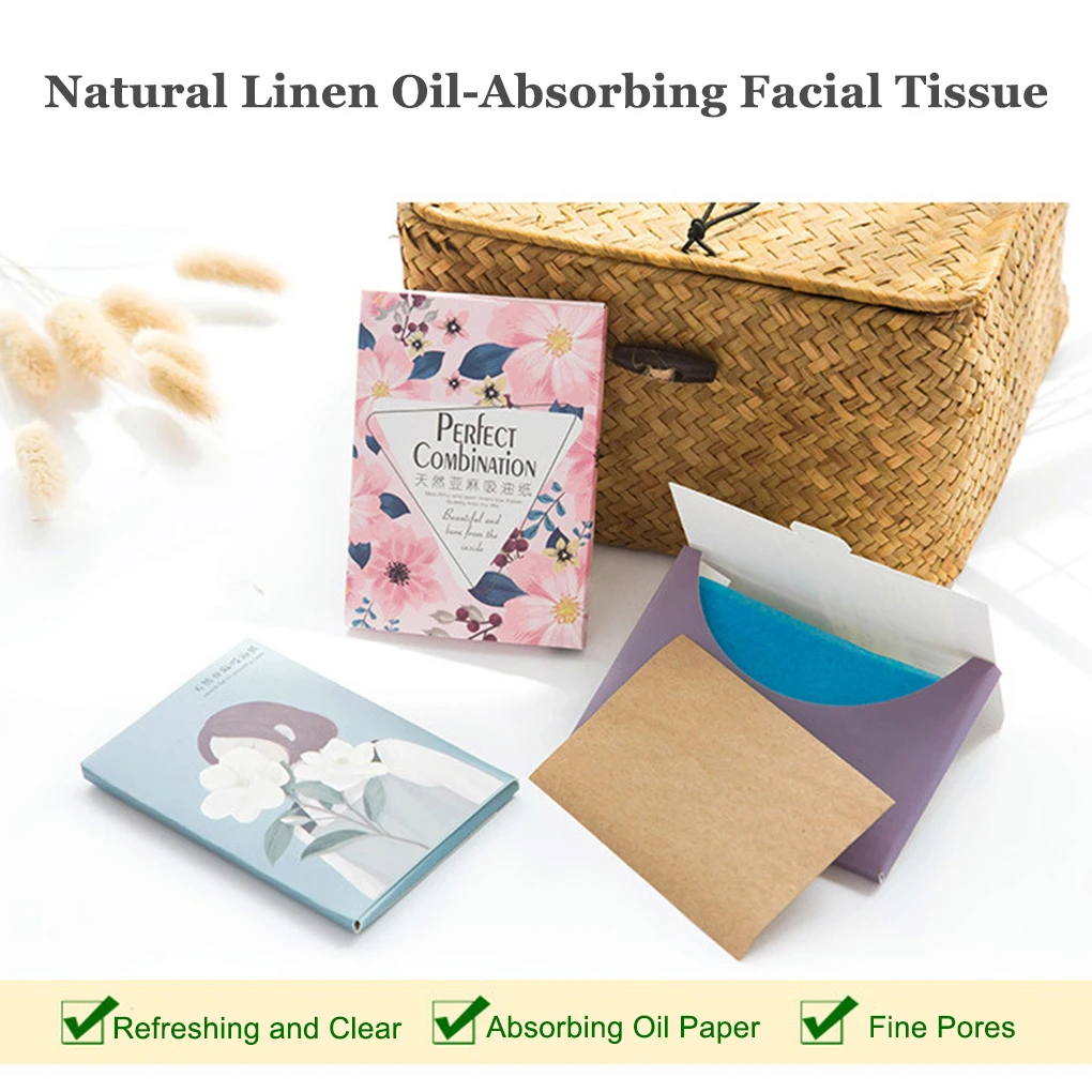 

Portable Facial Absorbent Paper Oil Control Wipes Absorbing Sheet Oily Face Cleansing Matting Tissue 50PCS/Set