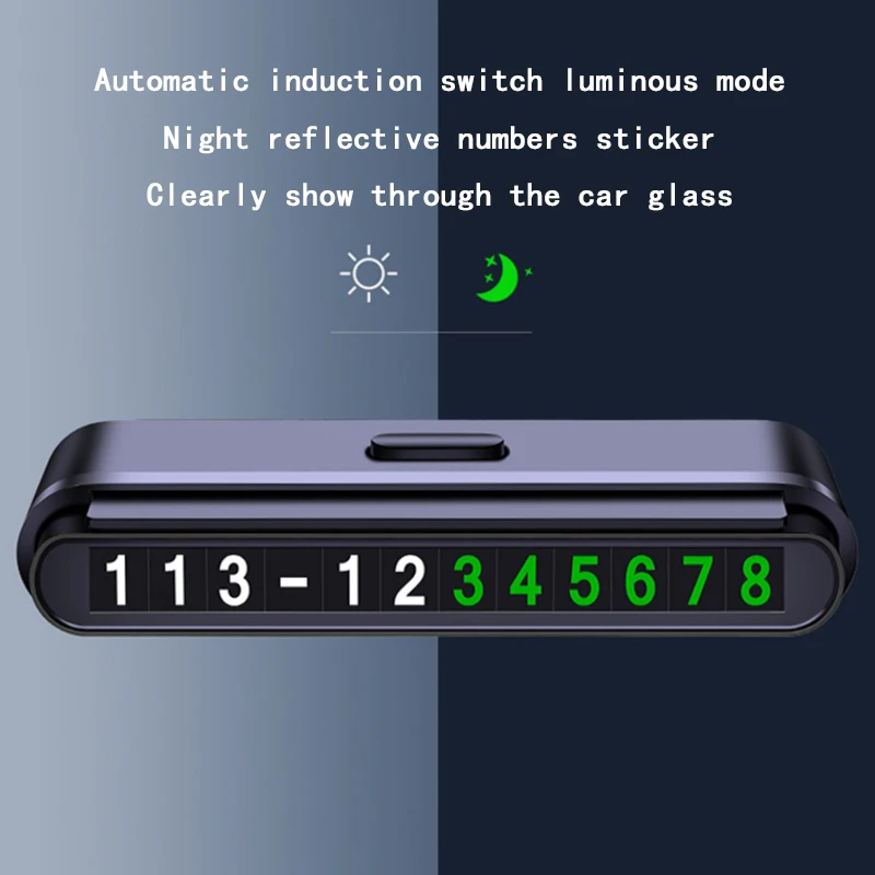 

1 Pc 3 Colors Car Temporary Parking Card Phone Number Card Plate Telephone Number Car Park Stop Automobile For Car Accessories
