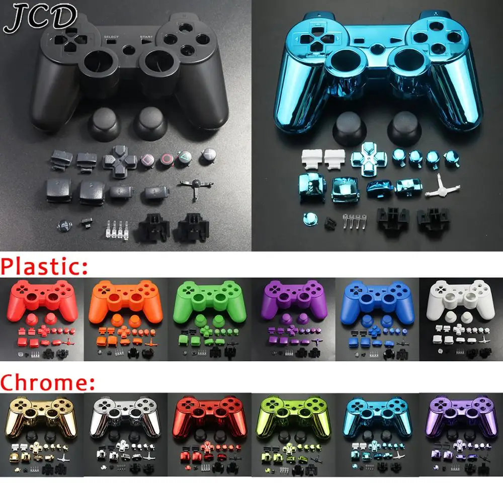 Jcd For Ps3 Wireless Controller Shell Kit Housing Shell Case Cover Full Set Buttons And Inner Frame For Sony Playstion 3 Ps3 Cases Aliexpress
