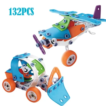 

New soft rubber building blocks disassembly robot children early educational toys puzzle DIY car toy Kid boys education toy gift