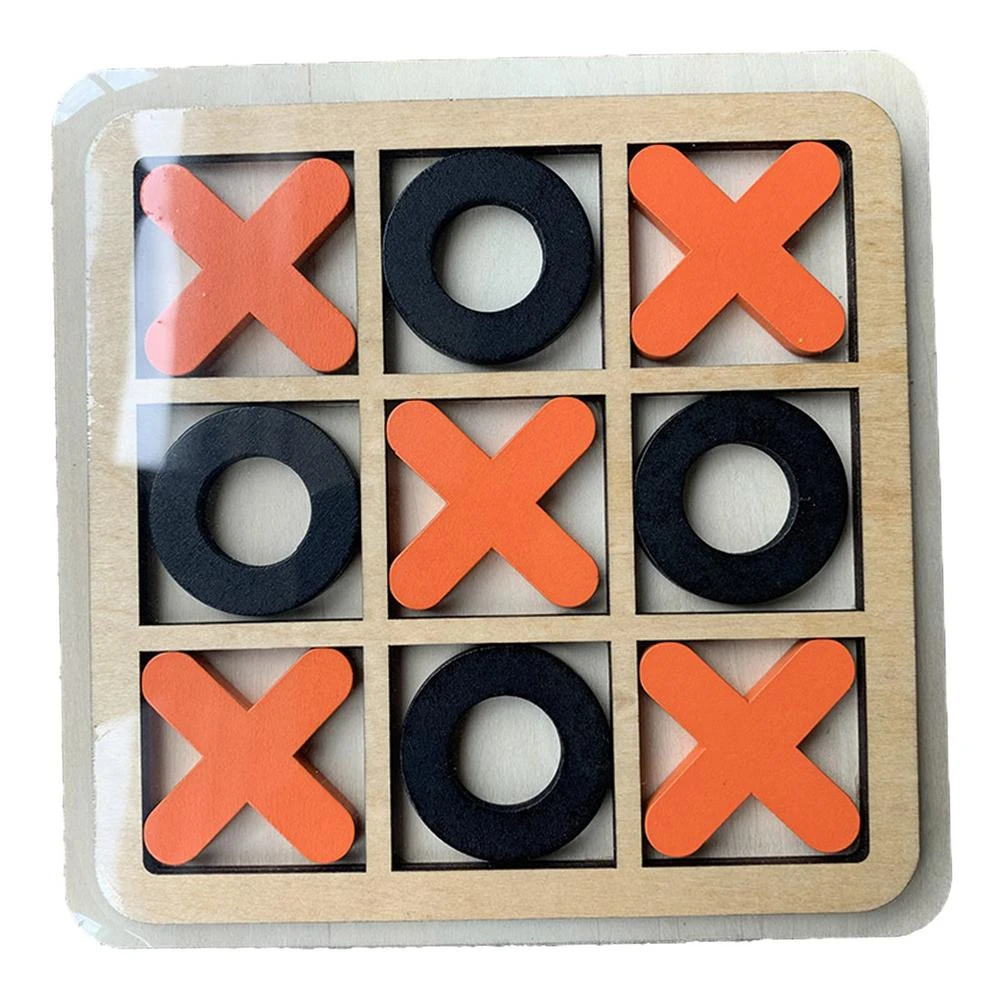 Game X O Blocks Tabletop Wooden Board Game For Kids Tictactoe Game For Children Adults Wooden