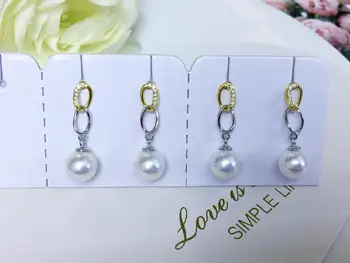 

Party Gift 925 Sterling Silver Earrings Findings Settings Base Mountings Parts Mounts for Coral Pearls Agate Crystal Stones Jade