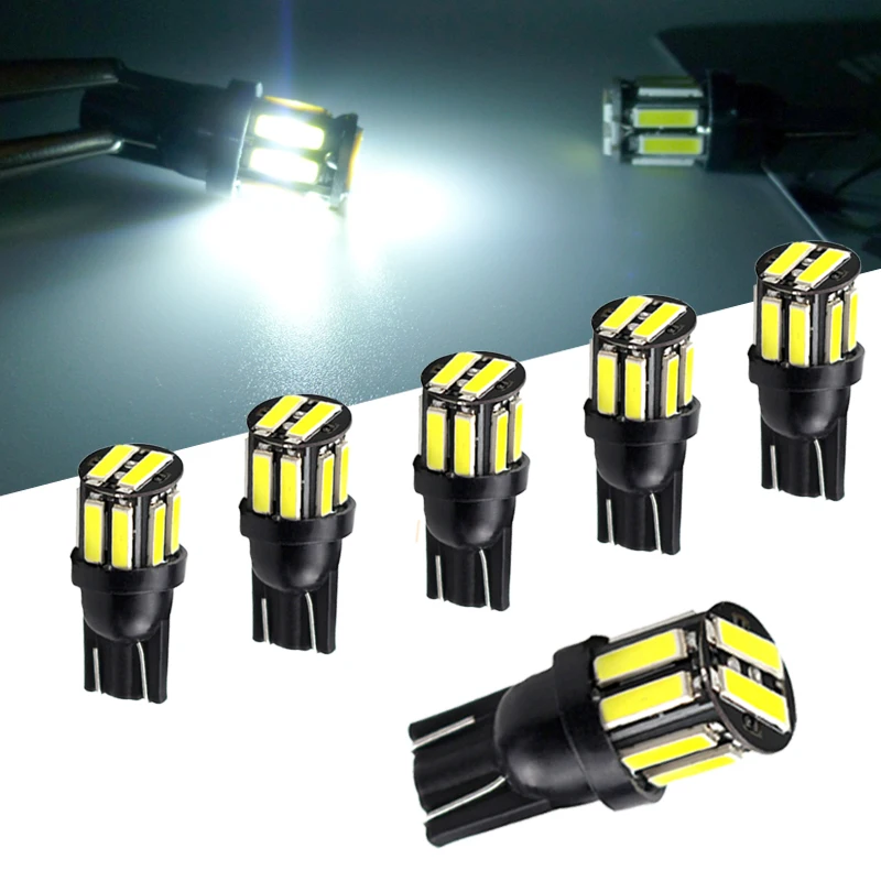 

6x Auto T10 Led White 194 W5W LED 168 7020 10smd Car Turn Side Marker License Plate Light Lamp Bulb Clearance Lights DC 12V blue