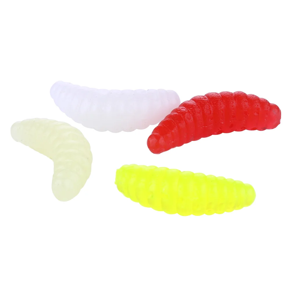 Description Picture 2 of item50PCS/bag Maggot Grub Soft Lure Baits 2CM  Worm Fishing Lure Smell Hooks Shrimp Larva Soft Bait Wobblers Fishing tackle