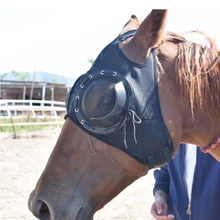 Alta arnés de calidad suministros arnés cubierta a prueba de viento máscara de ojo de carrera de velocidad con gafas de malla de máscara el tracoma, la prueba de la cabeza de caballo de la cubierta