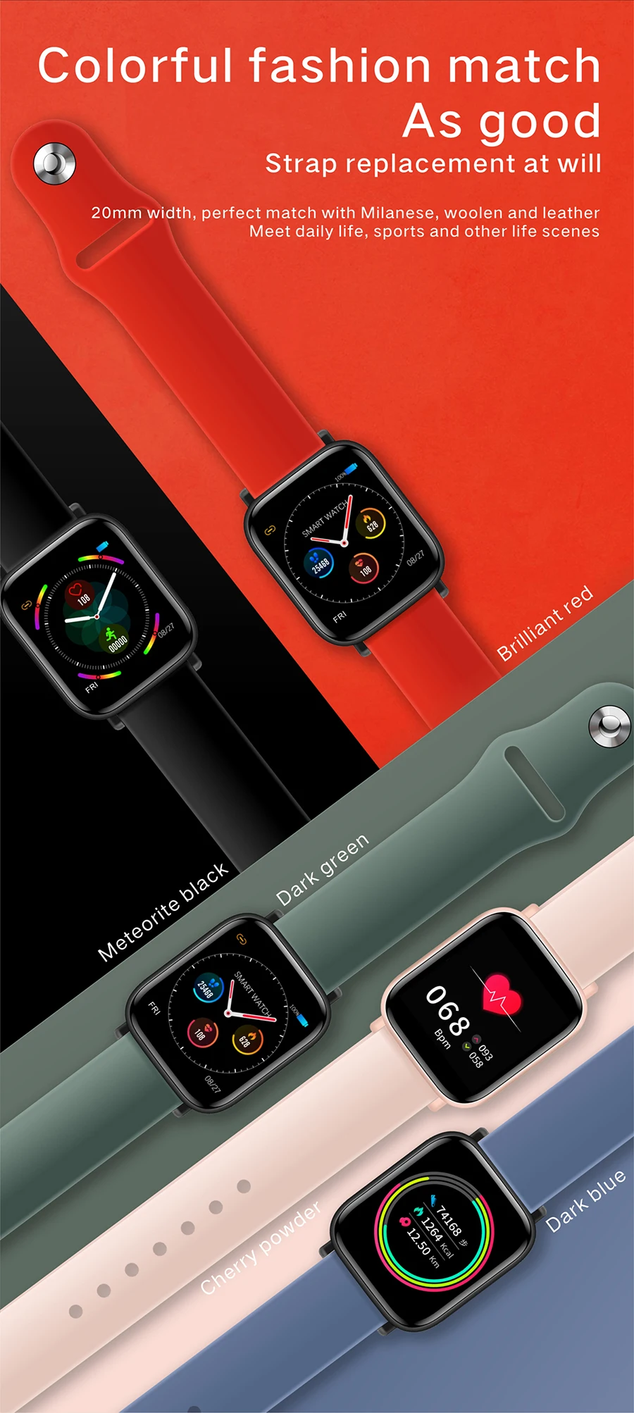 ip67 à prova dip67 água para ios android smartwatch