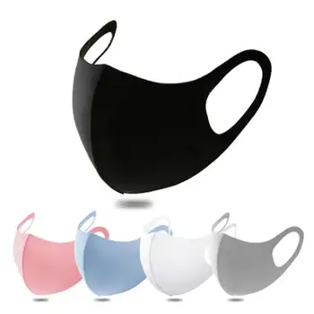 

Anti Dust Face Mask Mouth Cover PM2.5 Respirator Anti-bacterial Washable Reusable Ice Silk Cotton Masks In Stock