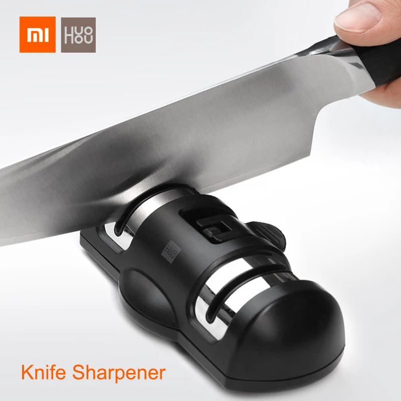 Xiaomi Mijia Huohou точилка для ножей 2 ступени двойное колесо-точилка точильный камень