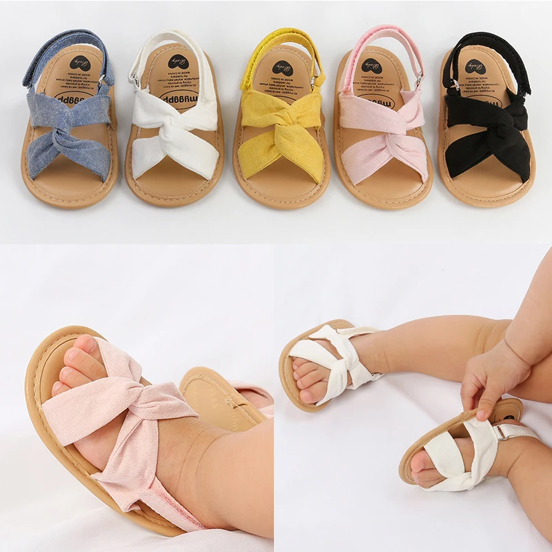 Verdwijnen Rood salami Leuke Zomer Baby Sandalen Bows Cross Knoop Kids Baby Meisje Jongen Schoenen Zachte  Zool Antislip Peuter Crib Schoenen babyschoenen|Sandalen & klompen| -  AliExpress