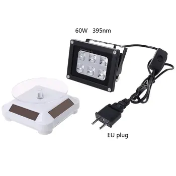 

60W 395nm UV LED Resin Curing Light Lamp Solar Powered Turntable 3D Printer Part