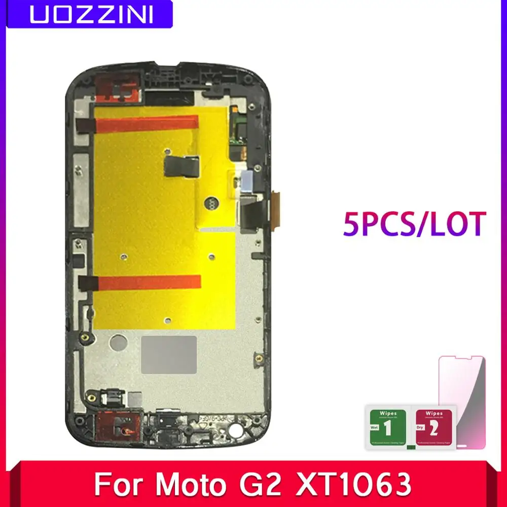 5 Pcs LCD Display For Motorola Moto G2 XT1063 XT1064 XT1068 Touch Screen Digitizer Assembly Frame | Мобильные телефоны и