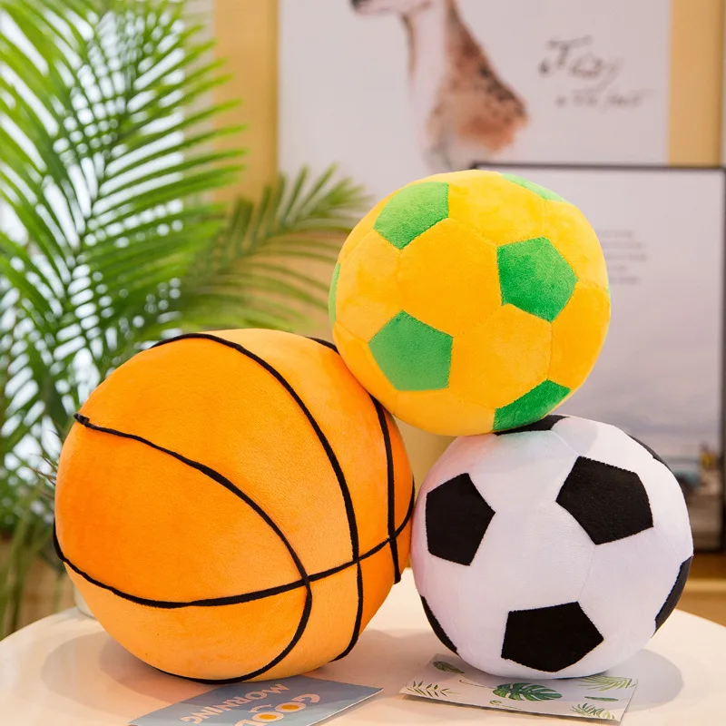 

Children's Day New Style Model Football Basketball Plush Toys World Cup Football Children Doll Pillow Custom Logo