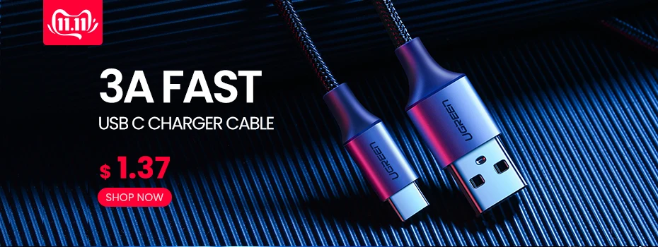 Ugreen USB Type C Кабель USB С Быстрой Зарядки Кабель для Передачи Данных Type-C USB Зарядное Устройство Кабель для NEXUS 5X, 6